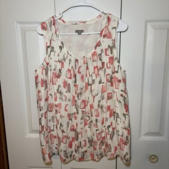 J. Jill Tops - J Jill Top Size M Sleeveless Silk Linen Blend M Coral Feminine Career Office